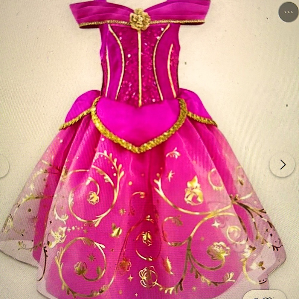 Disney World Deluxe Aurora Sleeping Beauty Design Collection Pink Dress Size 7/8